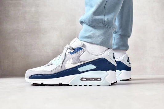 Nike Air Max 90 Shoes Platinum White Glacier Blue FN6958-001 Mens Multi Size NEW