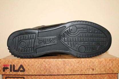 Mens Fila F13 F-13 Classic Mid High Top Basketball Shoes Sneakers White Black