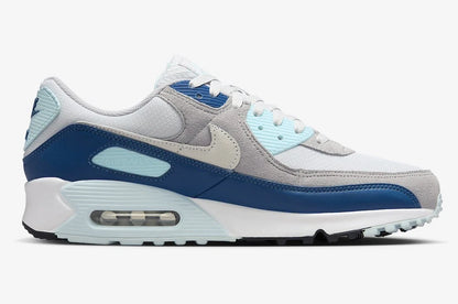 Nike Air Max 90 Shoes Platinum White Glacier Blue FN6958-001 Mens Multi Size NEW