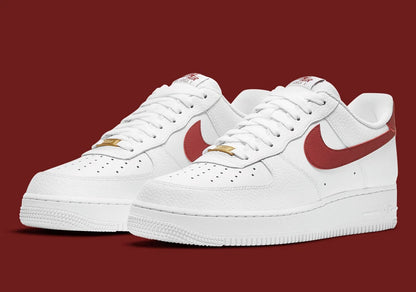 Nike Air Force 1 '07 Shoes White Team Red CZ0326-100 Men's Multi Size NEW